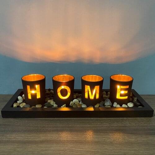 PARTY DIARY Decorative Wooden Candlesticks