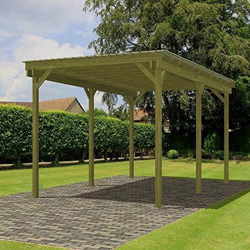 Salon Shop Online PERGOLA Gazebo CARPORT CM.300X500 with cover pine wood impregnated