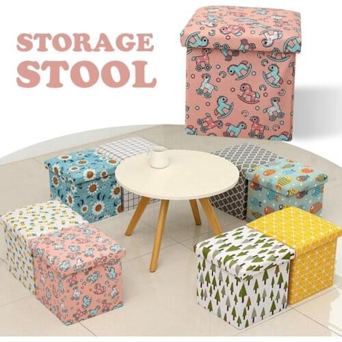 Nordic Creative Folding Storage Stool Multifunction Can Sit Bench Footstool Shoes Stool Kids Books Toys Storage Box Organizer