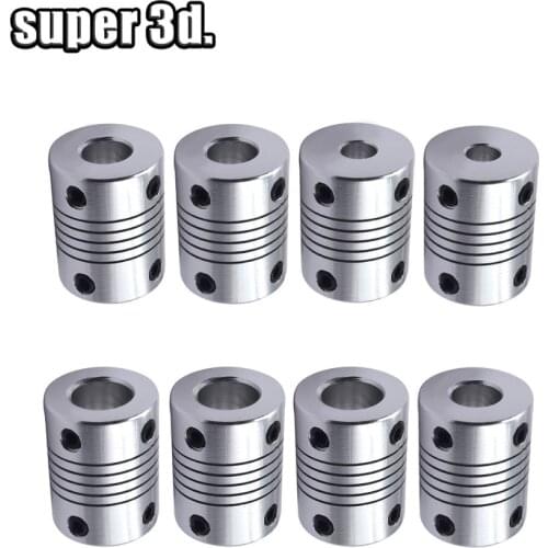 5pcs/lot 3D printer Stepper Motor Shaft Coupler 5x5/5x6/5x8/5x10/6.35x8/8x8/10x10 mm Jaw Shaft Coupler Flexible Coupling
