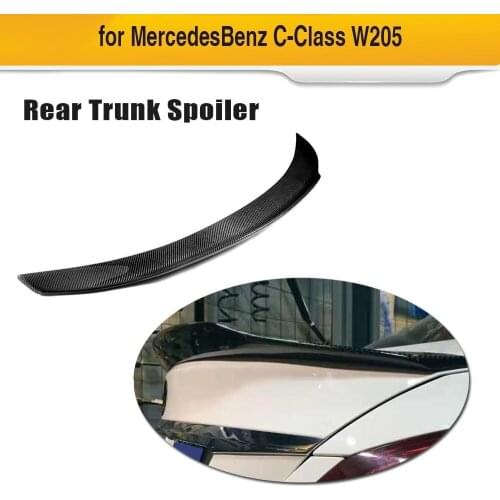 Rear Wing Spoiler for Mercedes-Benz C-Class W205 C200L C300L C260L 2015-2017 Carbon Fiber Cover Trunk Lip Spoiler
