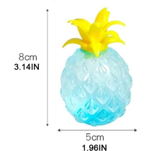 Q6PD Squeeze Spongy Ball Party Favor Sets Fidget Toy for Toddler Pressure Relieving Ball Pineapple Vent Ball with Gold Powder