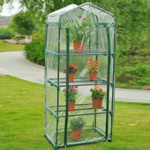 Growhouse Waterproof UV Resistant PVC Plant Growth Shed Thermal Insulation Transparent Seed Protective Cover Without Stand