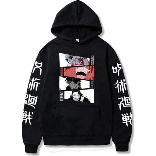 Unisex Jujutsu Kaisen Japanese Anime Hoodie Men/women Funny Cartoon Sweatshirt Harajuku Hip Hop Hoody