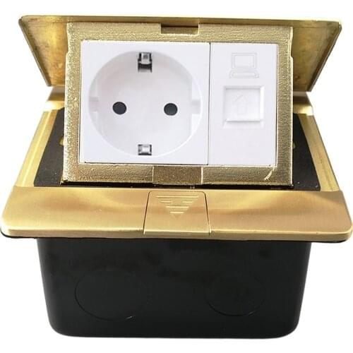 IP44 style soft pop up floor socket Brazil type / Germany type CC10 Brass alloy Outlet