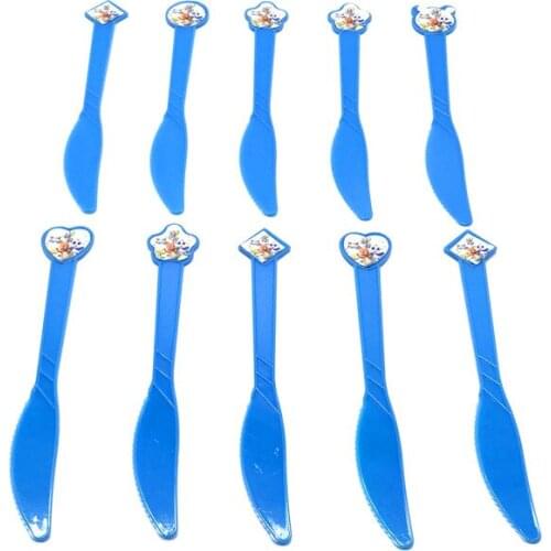 High-quality cute cartoon Word party Plastic Tableware Kids Birthday Party Supplies Knife Festival Decoration boy girl10pc