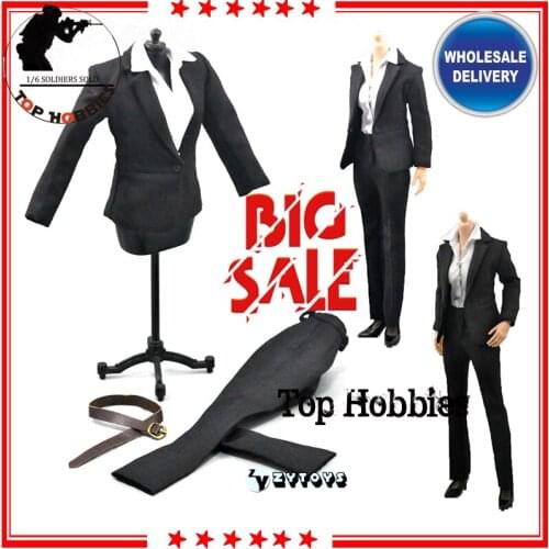 1:6 Scale ZY TOYS Womens Female Occupation Business Career Office Clothes Pant Suit Set Fit 12'' Action Figure Body Accessories