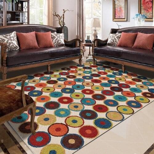 Retro Abstract Water Color Multicolor Circle Bedroom Door Living Room Kitchen Bathroom Floor Mats Custom