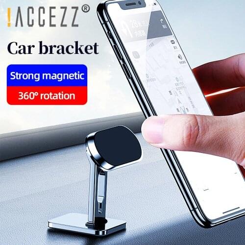 !ACCEZZ Magnetic Car Phone Holder Universal Strip Shape Stand For iPhone 12 11 X Samsung S20 S10 Dashboard GPS Car Mount Support