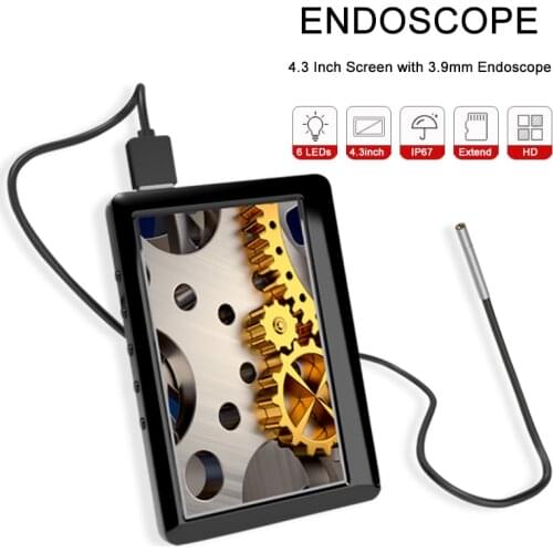 4.3 Inch 2MP 1080P 3.9mm Wireless WIFI Endoscope CMOS Borescope Inspection USB Otoscope Camera Digital Microscope