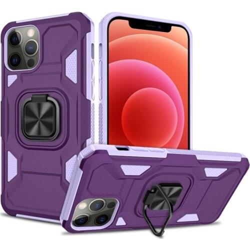 Ring Holder Armor Shockproof Phone Case For iPhone 13 11 12 Pro Max 12 Mini 7 8 Plus XR X XS Max SE 2020 Soft Bumper Back Cover
