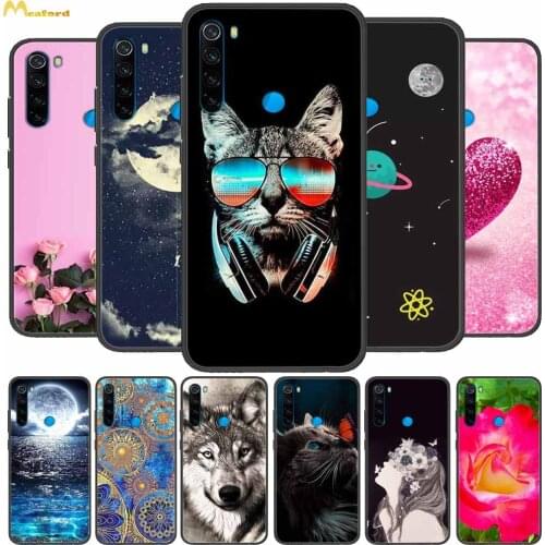 For Xiaomi Redmi Note 8T Case 8 T Note8 2021 Silicone Soft Phone Cover for Xiaomi Redmi Note 8 Pro Case 8pro Coque Capa Cool Cat
