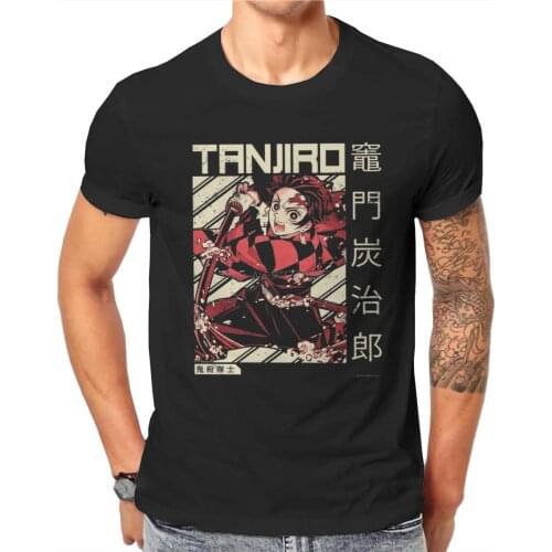 Demon Slayer Kimetsu No Yaiba Anime Tanjiro Tshirt Plus Size Graphic T Shirt Classic Hot Sale Cotton O-Neck Mens Tops