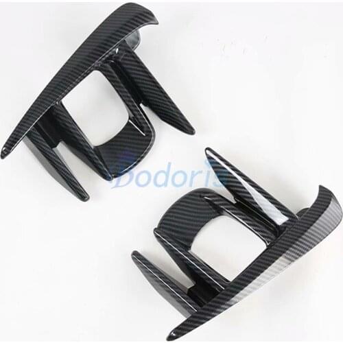 For Toyota Sienna 2015 2016 2017 2018 2019 2020 Carbon Fiber Look Front Foglight Cover Fog Lamp Light Frame Auto Accessories