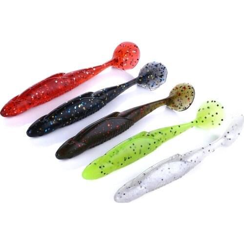 HENGJIA 6pcs 9.5cm 6g Soft Plastic Lures Silicone Worm Swimbaits Artificial Fishing Wobbler Fishing Bait Fishing Tackle