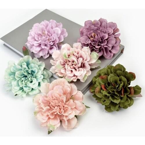 5Pcs Artificial Korean Chrysanthemum Flower Heads For Home Decor Wedding Party Wreath Wall Silk Flowers Crafts Fake Flowers