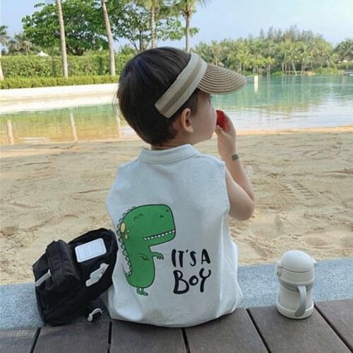 Summer childrens sleeveless jumpsuit shorts boy five-point pants tide baby jumpsuit climbing suit