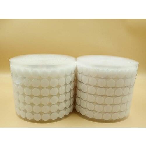 100Pairs Self Adhesive Fastener Tape10/15/20/25/30mm Strong Glue Dots Sticker Velcros White Hook and Loop Round Coins Nylon Tape