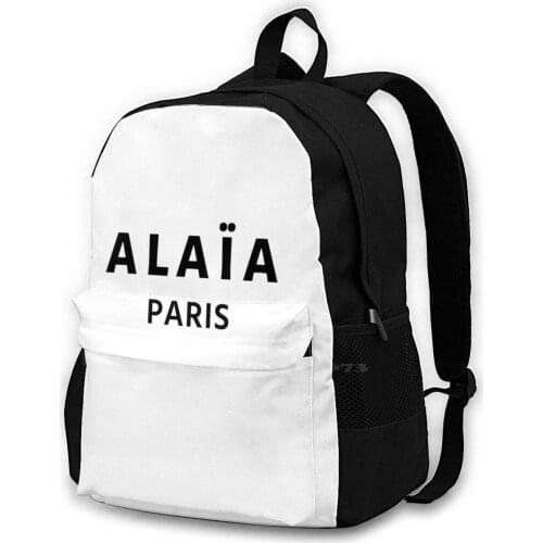 Alaïa - Alaia Name Paris Logo Fashion Travel Laptop School Backpack Bag Alaia Alaia Paris Perfume Alaia Perfume Alaia Candle
