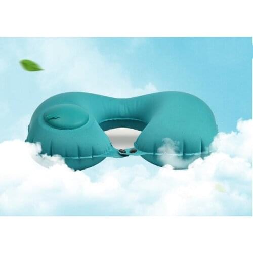 Press inflatable U-shaped pillow outdoor travel travel pillow siesta pillow Health cervical car inflatable neck pillow