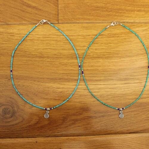 NK004 Cute and Simple Mini Beads Pendant Necklace Handmade Nepal Jewelry Girls Choker Necklace New Arrival