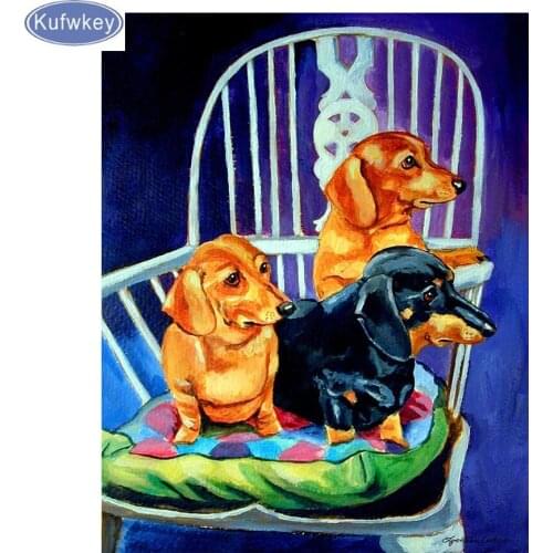New arrival animal Diamond Painting Dachshund Full Square Resin Diamond Embroidery dog Mosaic,Picture of rhinestones home decor