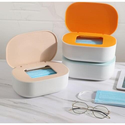 New Strong Construction Multi-use Face Cover Case Large Capacity Dustptoof PP Round Egde Waterproof Face Cover Holder for Home