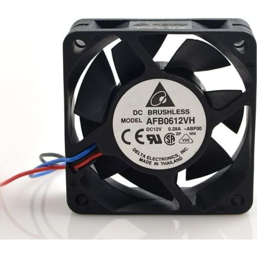 New original 6CM 6025 12V 0.30A AFB0612VH-R00 three-wire double ball chassis power supply fan