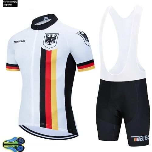 2020 Germany National Team Cycling Clothing 12D Pad Shorts Bike Jersey Mens Quick Dry Bicycle Wear Summer Pro Cycling Jerseys