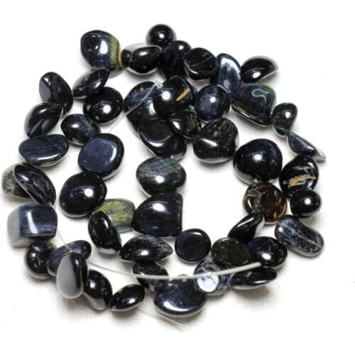 Wholesale 6-11 mm Irregular Shape Natural Blue Tiger Stone Side Hole Beads For Jewelry Making Strand 15'' DIY Necklace Bracelet