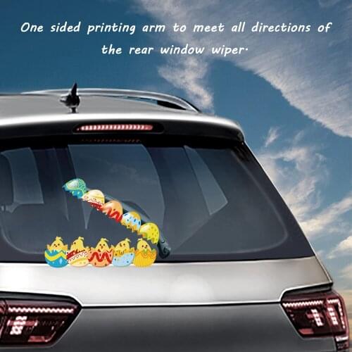 Easter Chicks Hatched Removable Car Styling Waving Wiper Sticker and Decals PVC Rear Window Windshield Stickers Auto Decorations