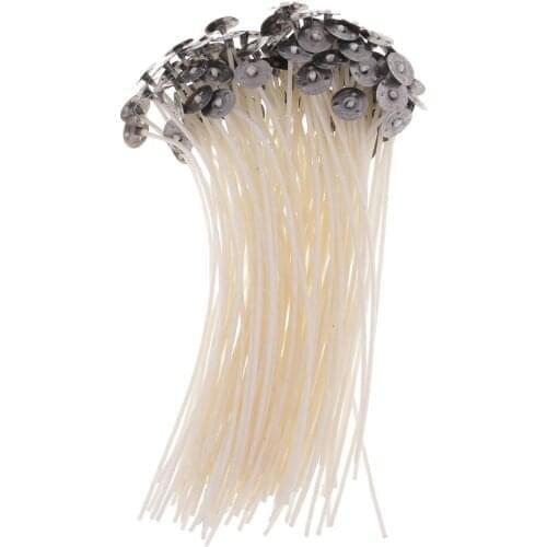 100 Pieces Pre Waxed Candle Wicks natural cotton good burn stability, Low Smoke, for candle making craft 10/12/15cm