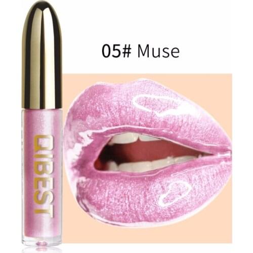 Qibest flash shimmer lip gloss pink gold white lip cream 28 color waterproof long lasting batom nude moisturizing lipstick QB008