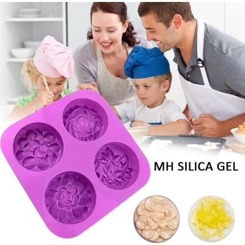 Silicone Cake Mold 3D Flower Soap Mold Cupcake Jelly Candy Chocolate Decoration Baking Moulds Kitchen Tools Cocina