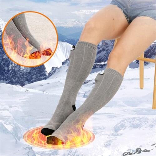 3.7V 3Adjustable Electric Socks Rechargeable Battery Stretch Comfortable Waterproof Outdoor Skiing Bicycle Heating Thermal Socks