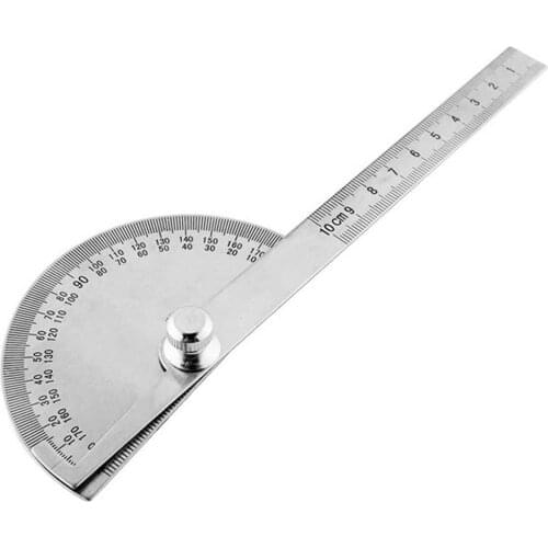 180 Degree Stainless Steel Protractor Angle Finder Rotary Measuring Ruler Machinist Tool Woodworking for Measuring Angles