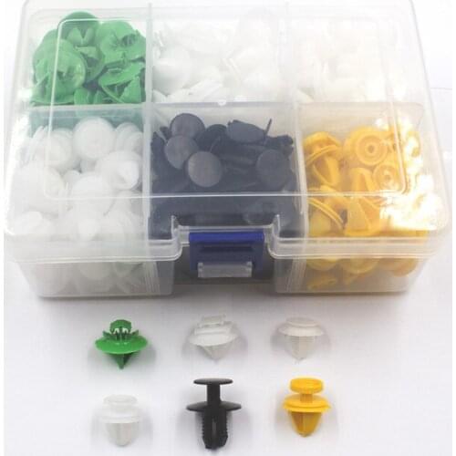 Universal Mixed Car Door Panel Plastic Fastener Clips With Box Set For All Auto Rivet