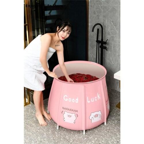 Adult Foldable Bathtub Bath Barrel Home Full Body Childrens Bathtub Thickening Travel Tub Portable Sauna