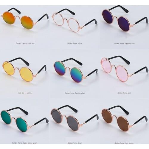 1PC Lovely Pet Cat Glasses Dog Glasses Pet Products Kitty Toy Dog Sunglasses Photos 3 cm Pet Accessoires Round Colorful