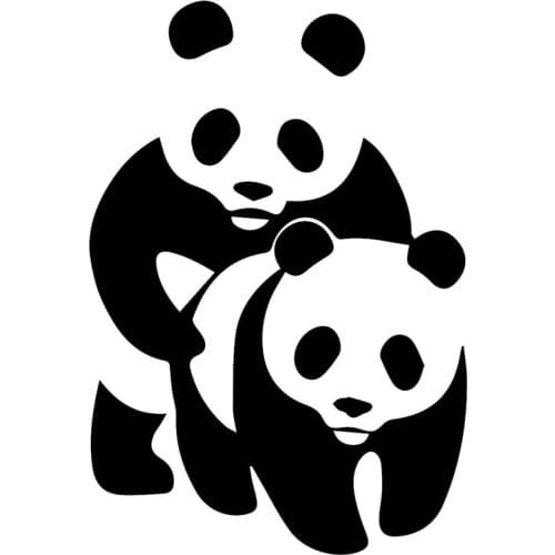 12.1*17.8CM Panda Funny Sex Car Sticker Interesting Decorative Black/Silver Vinyl Car Styling Decal