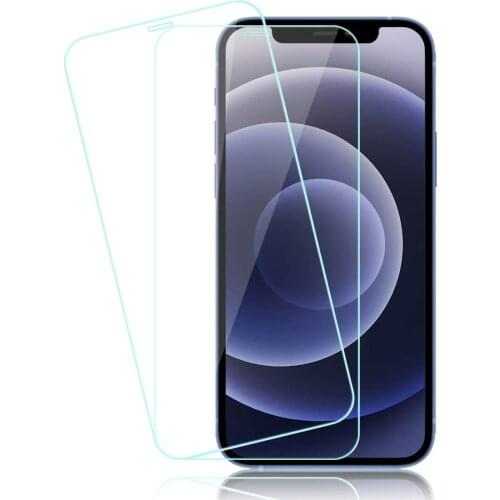 2 Pieces Safe Shatterproof Tempered Glass For iPhone 13 12 11 Pro Max X Xs Max XR 8 4 4s 5 5s 5c SE 6 6s 7 8 Plus Protector Film