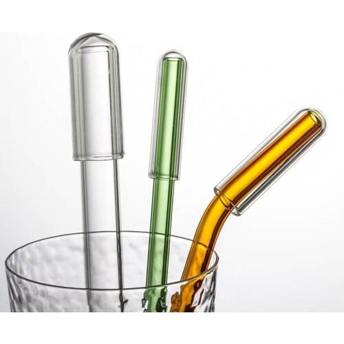 4PCS Glass Straw Tips Cover Reusable Drinking Straw Tips Cap Clear Lids Dust-Proof Plugs for Stainless Steel Straws Glass Straw