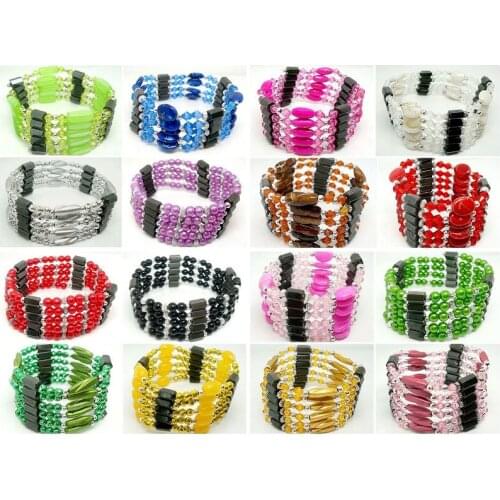 40pcs / lot Fashion Mixed Womens Magnetic Genuine Hematite Necklace & Hematite Bracelet & Hematite Ankle Low Price Length 88cm