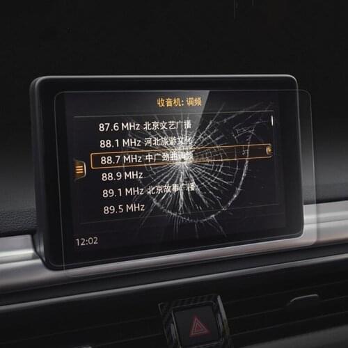 Car GPS Navigation Screen Glass Steel Protective Film Control Of LCD Screen Car Sticker For Audi A1 A3 A4 A5 A6 A7 A8 Q3 Q5 Q7