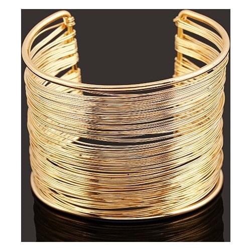 Fashion Classic Unisex Gold Silver Plated Multilayer Strings Wristband Bracelets & Bangles Vintage Wrap Cuff Bangles For Women