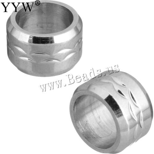 10pcs Stainless Steel Large 8mm Hole Paracord Knife Lanyard Beads Spacer Leather Cord Bracelet Jewelry Making DIY Accessories