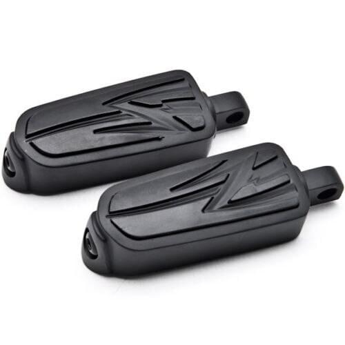 Motorcycle Black Aluminum Foot Pegs Rests Footpeg Male Peg Mount For Harley Softail Dyna Touring