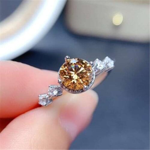 Ekopdee Cubic Zirconia Dainty Engagement Rings For Women Fashion Round Cut Zircon Adjustable Ring Promise Bridal Jewelry 2021