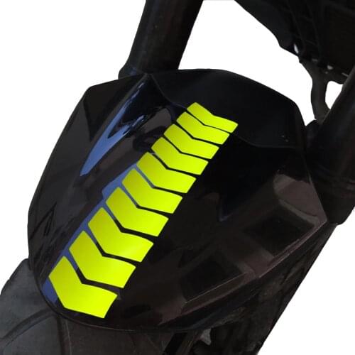 Arrow Design Fluorescent Yellow Fender Helmet Sticker CinarExtreme