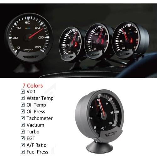 GReddi Sirius Meter Series Trust 74mm 7 colors Water temp Oil Temp Oil Press Turbo Boost Auto Gauge Meter With Sensors